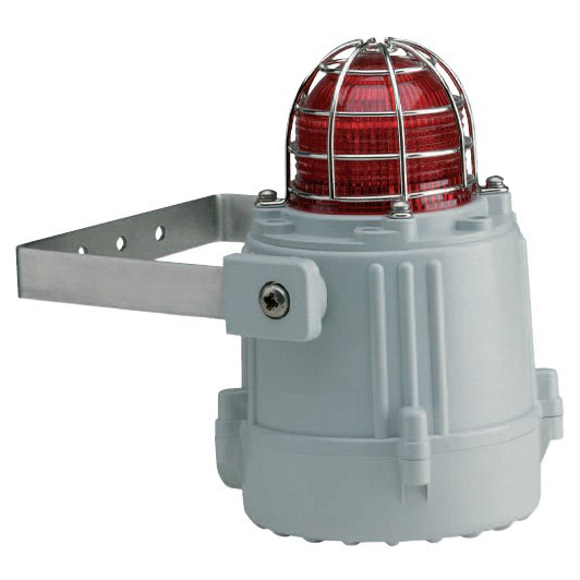 Flashing Warning Beacon for  use in industrial environment with roubust fire-retardant plastic housing and degree of protection IP66 and IP67