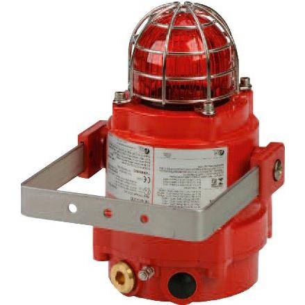 Explosion-proof Flashing Warning Beacon for use in Ex areas 1, 2, 21 and 22 with corrosion-proof, marine glade aluminium housing and degree of protecion IP66 and IP 67