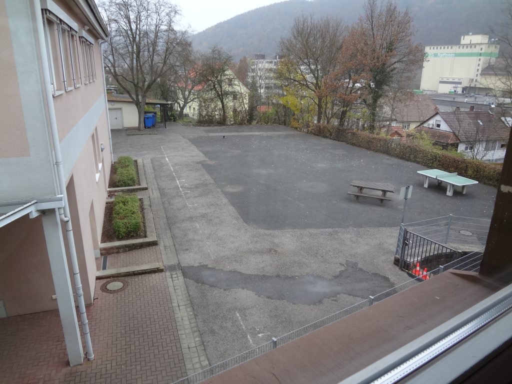 Schoolyard before renovation