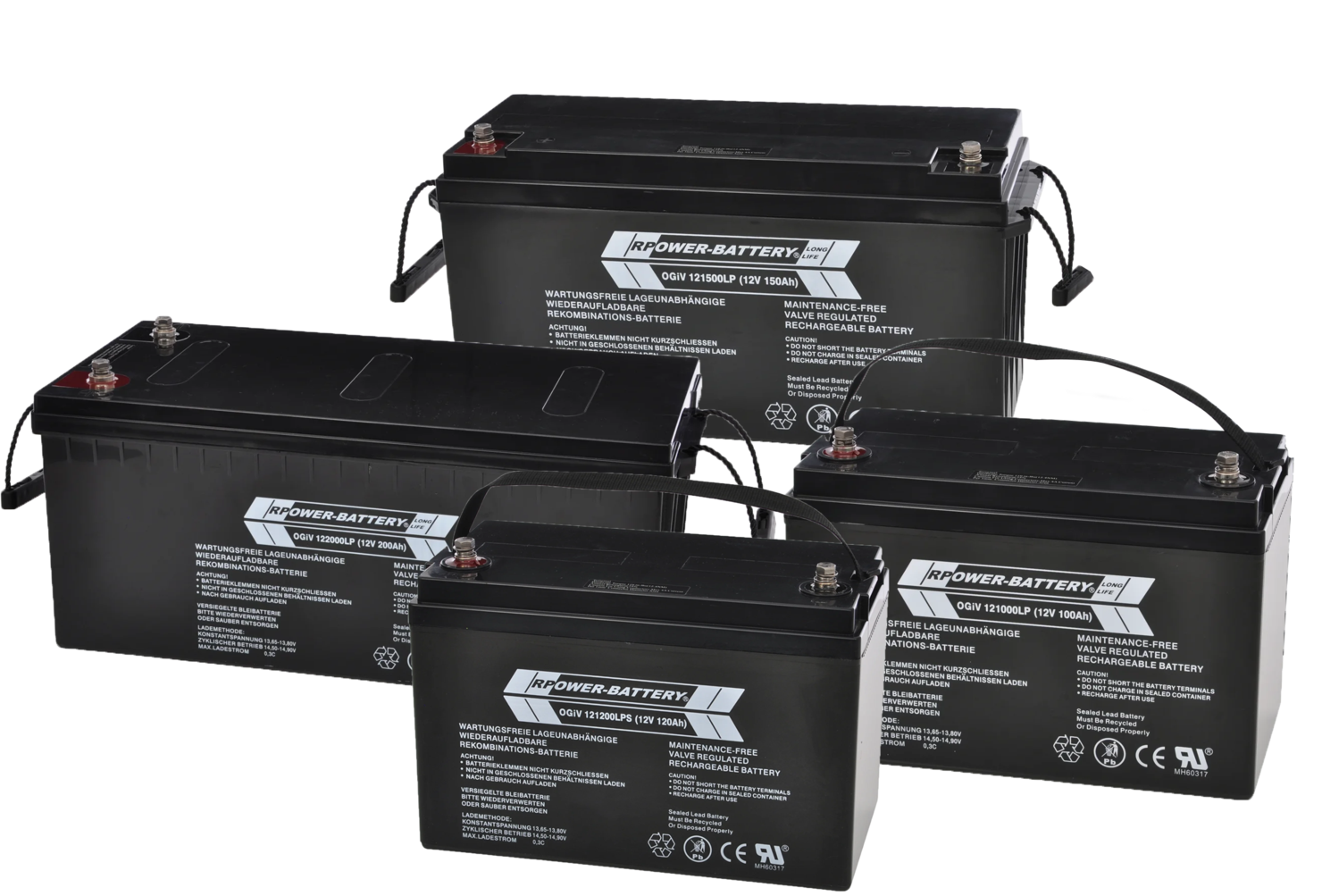 Battery Set 48 VDC with Sealed, rechargeable and valve- regulated lead acid battery 